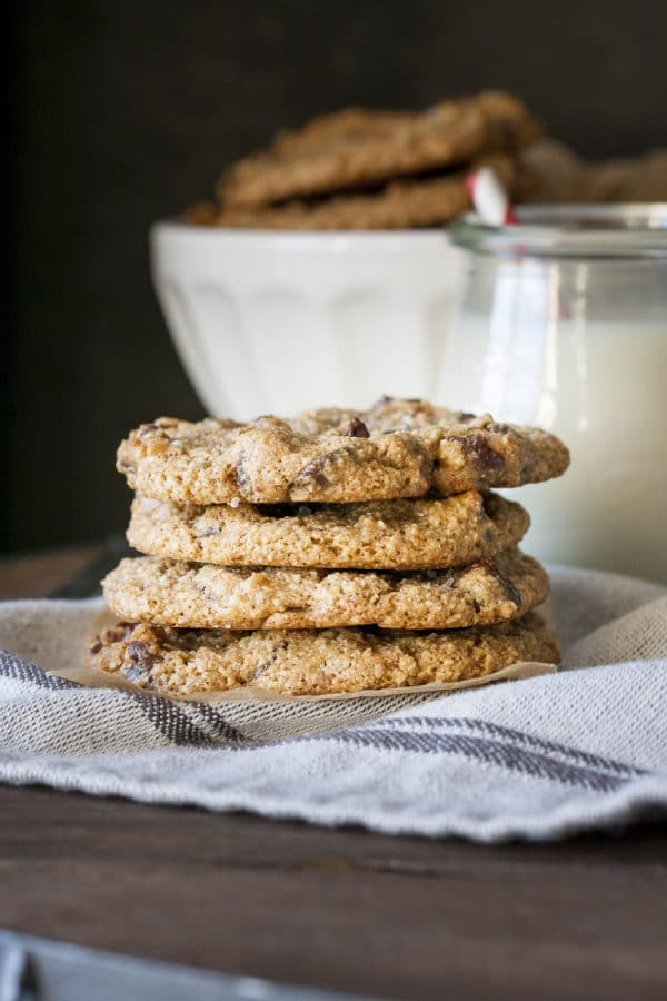 Grain Free Vegan Sea Salt Chocolate Chip Cookies- Veggies Don't Bite