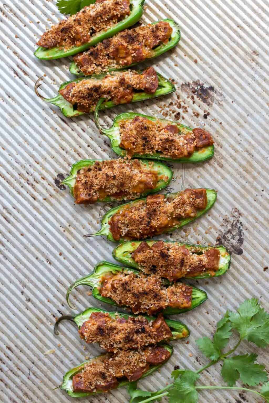 Vegan Stuffed Jalapeños Recipe - Veggies Don't Bite