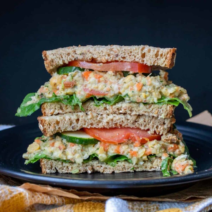 Smashed Chickpea Salad Sandwich - Veggies Don't Bite