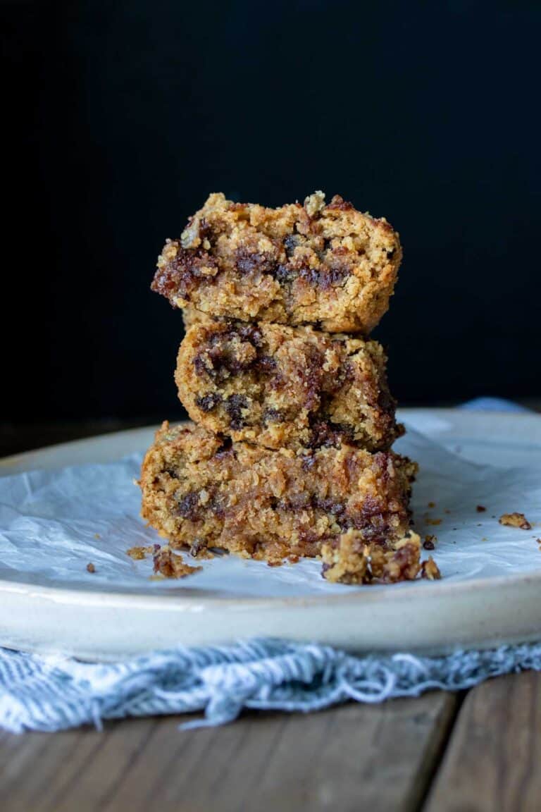 Vegan Chickpea Blondies (Gluten Free) - Veggies Don't Bite