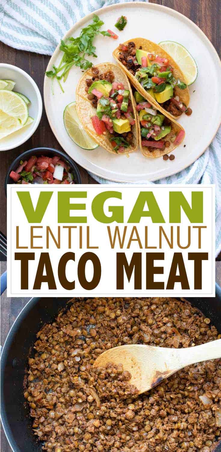 Vegan Lentil Walnut Taco Meat - Veggies Don't Bite