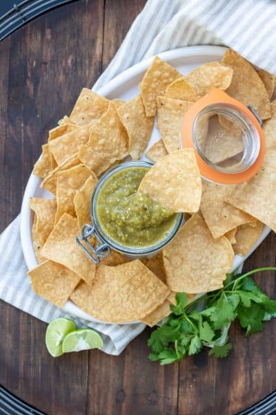 Homemade Tomatillo Salsa Verde - Veggies Don't Bite