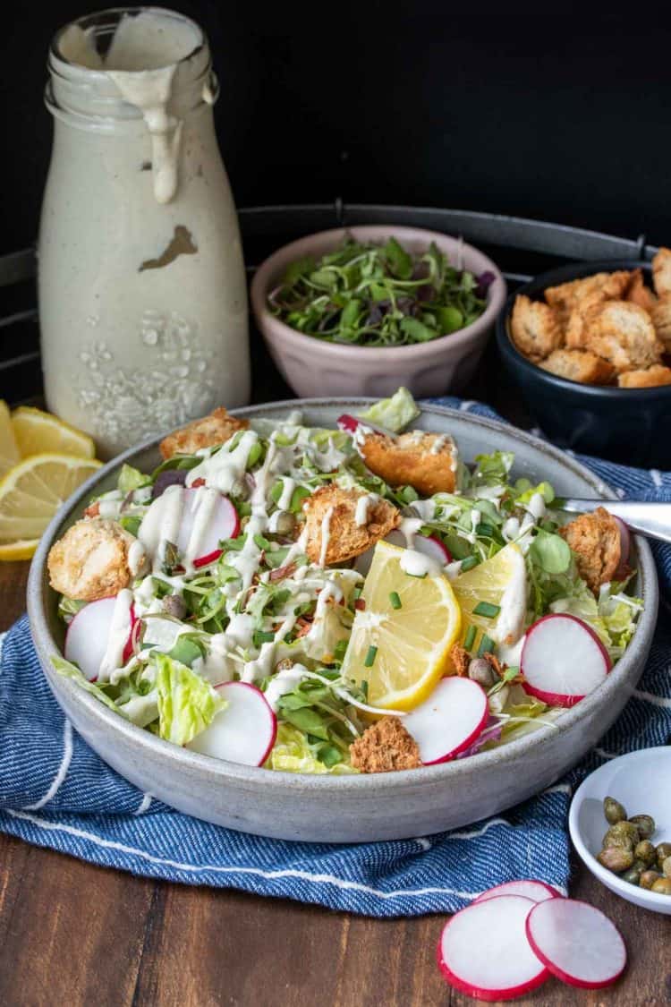 5 Minute Vegan Caesar Salad Dressing - Veggies Don't Bite