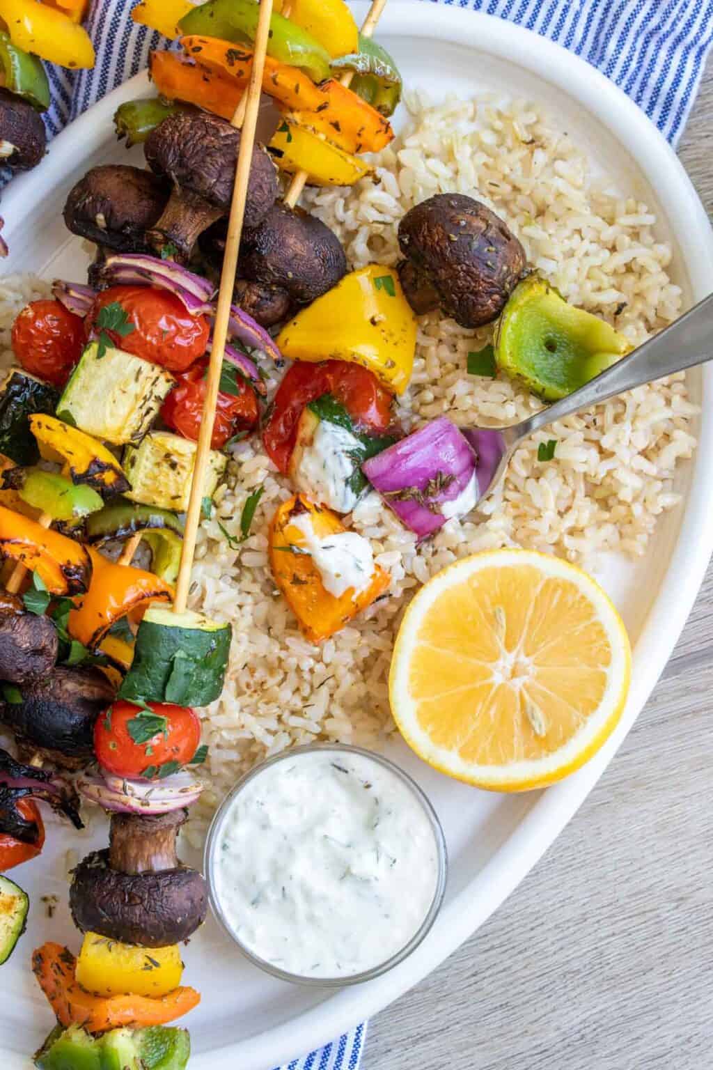 Veggie Kabobs (Grilled Vegetable Skewers) - Veggies Don't Bite