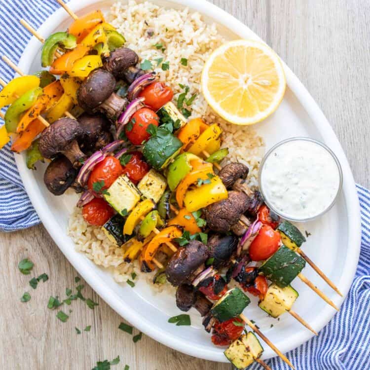 Veggie Kabobs (Grilled Vegetable Skewers) - Veggies Don't Bite