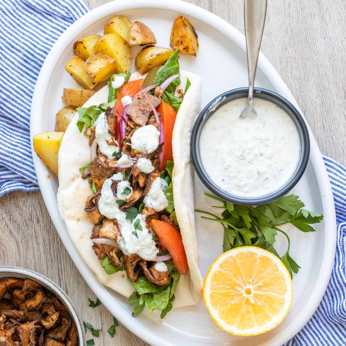 Vegan Shawarma Recipe (with Mushrooms) - Veggies Don't Bite