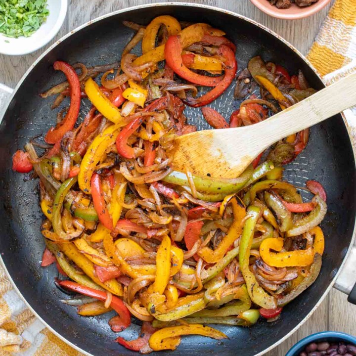 Fajita Veggies Chipotle Copycat - Veggies Don't Bite