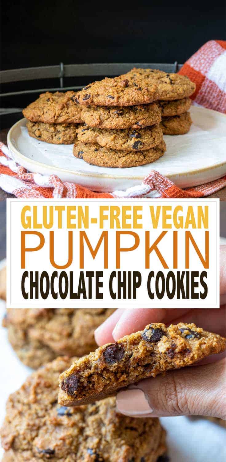 Vegan Gluten-Free Pumpkin Chocolate Chip Cookies - Veggies Don't Bite