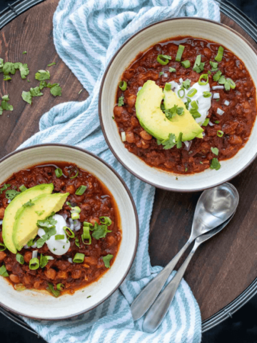 Google Story Poster- vegan bean chili