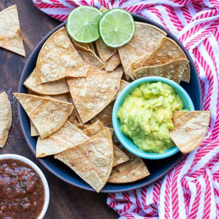 Baked Corn Tortilla Chips (Oil-Free) - Veggies Don't Bite